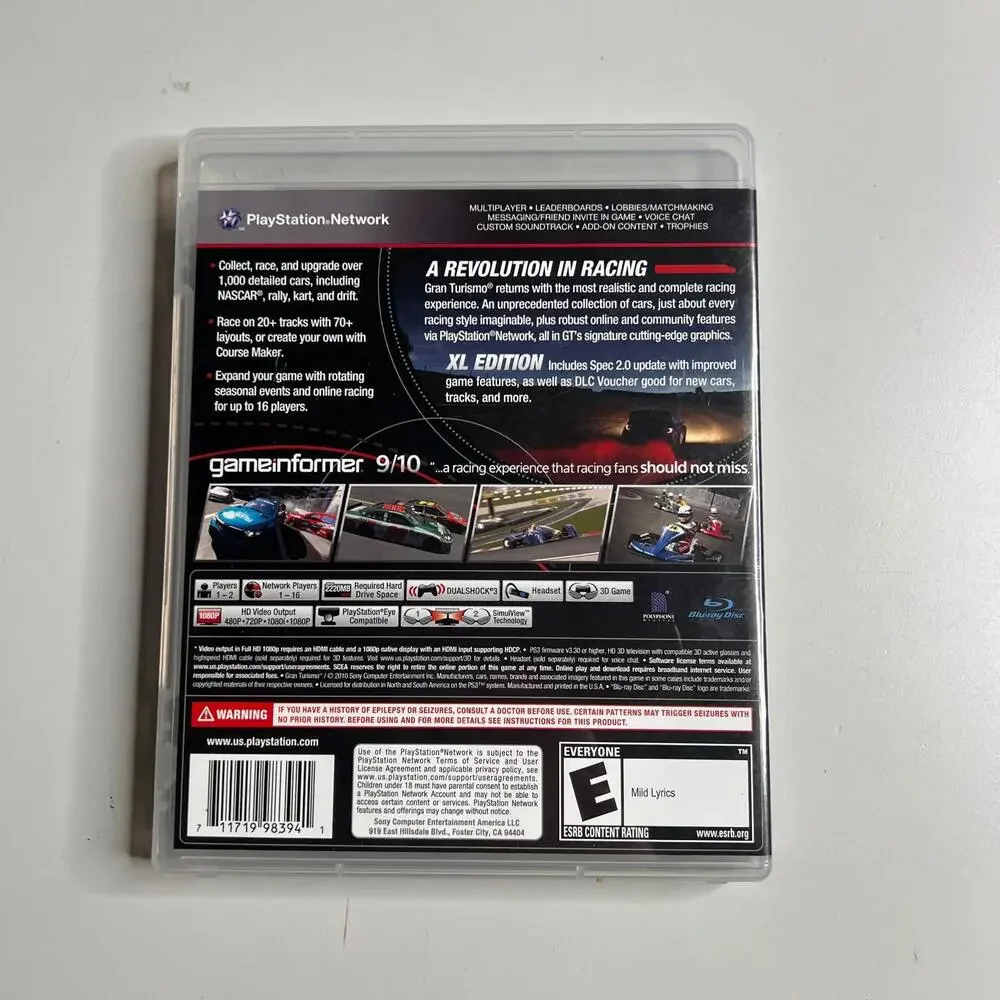 Gran Turismo 5 XL Edition PS3 Racing Game Complete‎